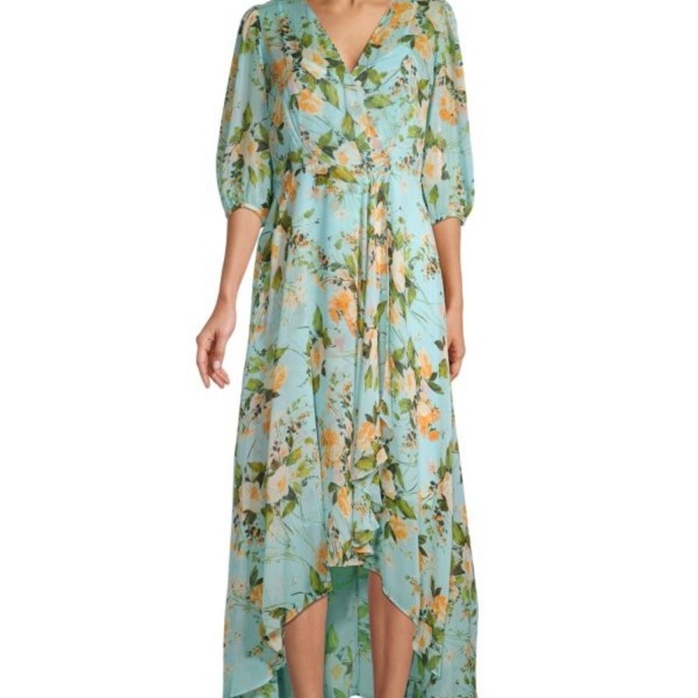 Calvin Klein Floral Tulip Hem Midi Dress. Size 10
